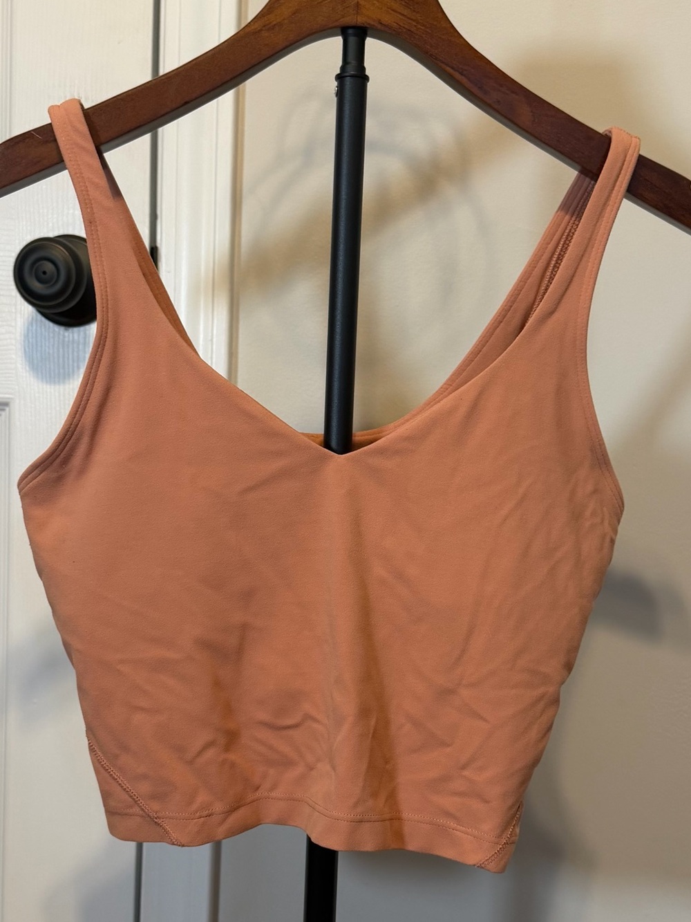 Lululemon Cropped Tank Top, Peach/Orange, 8